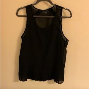 Black tank with accordion front